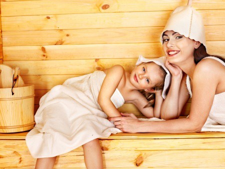 S dítětem do sauny
